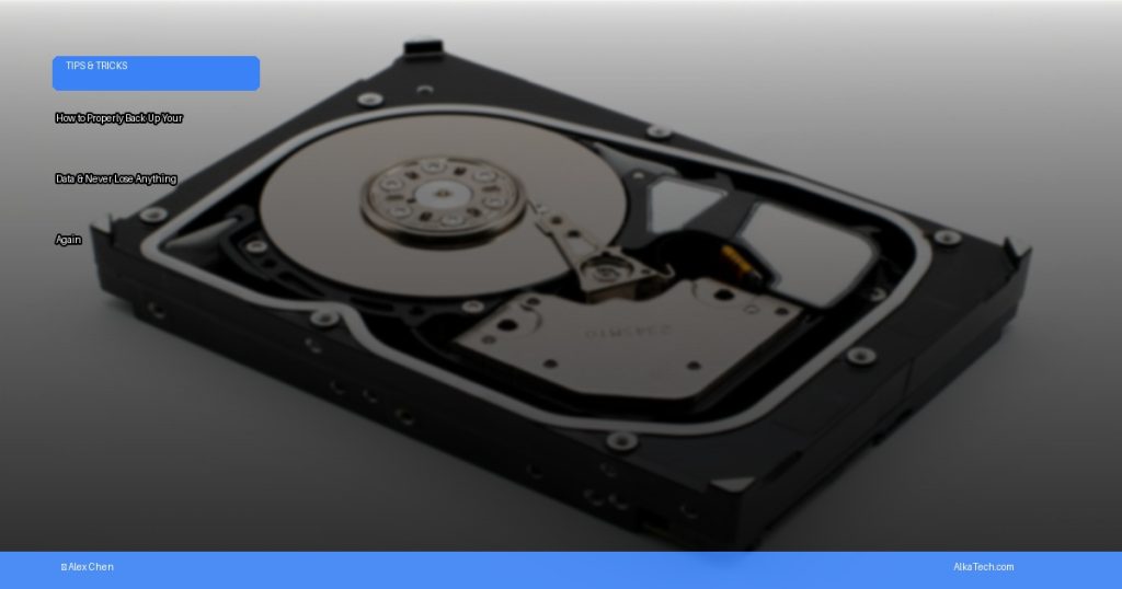 back up data properly | AlkaTech